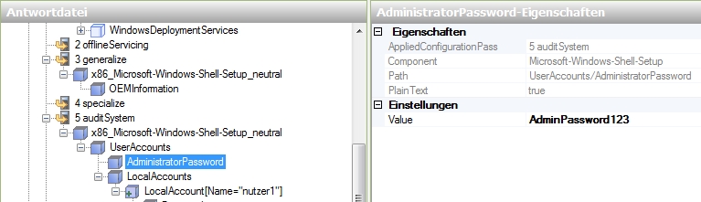 Adminpasswort Adminpasswort gesetzt